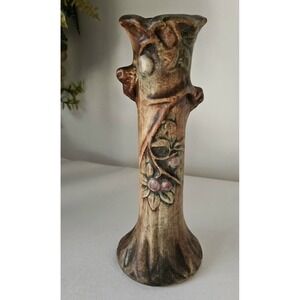 Vintage Weller Pottery Bud Vase Woodcraft Apple Tree